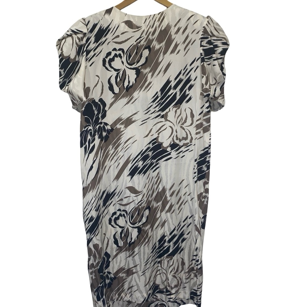 Francesca of Damon vintage 1980s floral print 100% silk‎ dress size 14